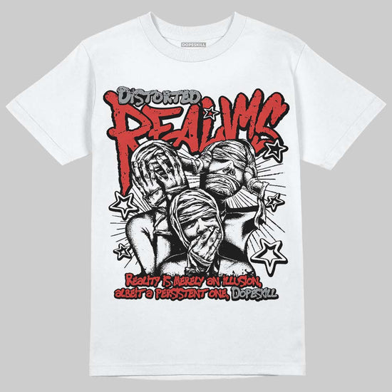Jordan 4 Retro Toro Bravo DopeSkill T-Shirt Distorted Realms Graphic Streetwear - White