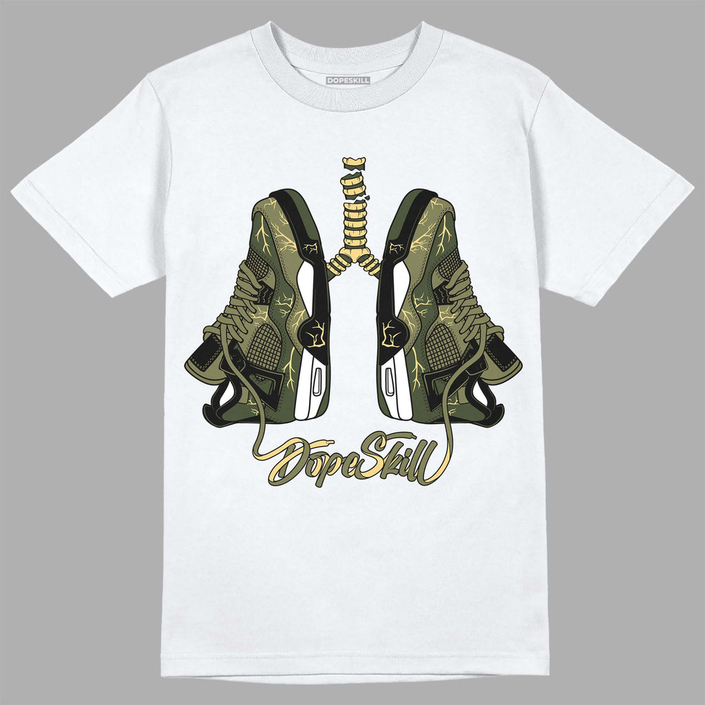 Jordan 4 Retro SE Craft Medium Olive DopeSkill T-Shirt Breathe Graphic Streetwear - White