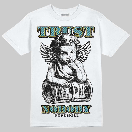 Jordan 11 Retro Gamma Blue (2025) DopeSkill T-Shirt Trust Nobody Graphic Streetwear - White