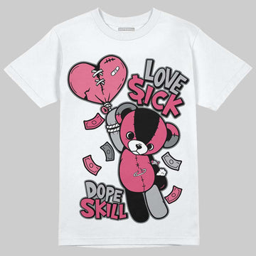 ASICS Gel Kayano 14 Pink Glo DopeSkill T-Shirt Love Sick Graphic Streetwear - White