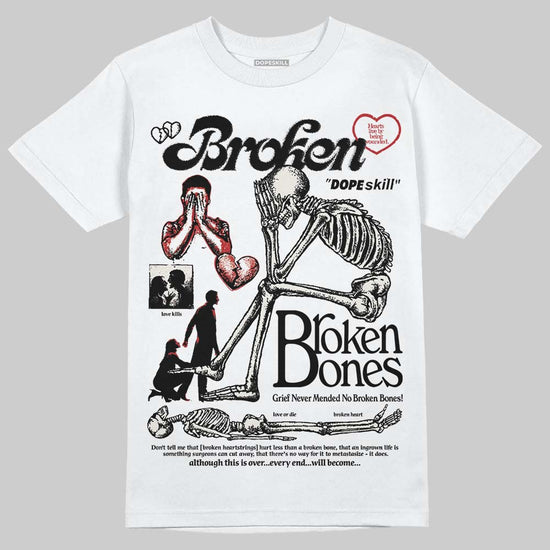Nigel Sylvester x Jordan 1 Low OG “Nitro” DopeSkill T-Shirt Broken Bones Graphic Streetwear - White 