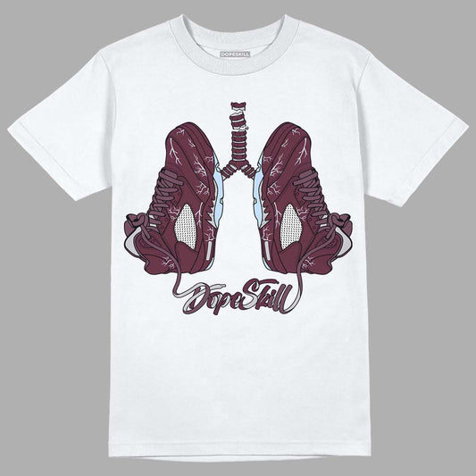 Jordan 5 Retro Burgundy (2023) DopeSkill T-Shirt Breathe Graphic Streetwear - White