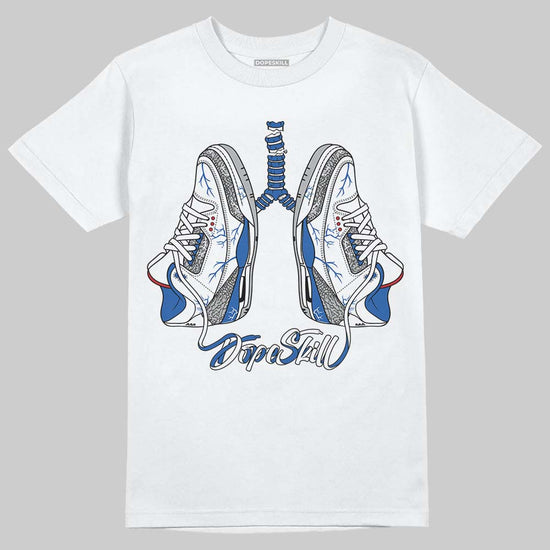 Jordan 3 "True Blue" DopeSkill T-Shirt Breathe Graphic Streetwear - WHite