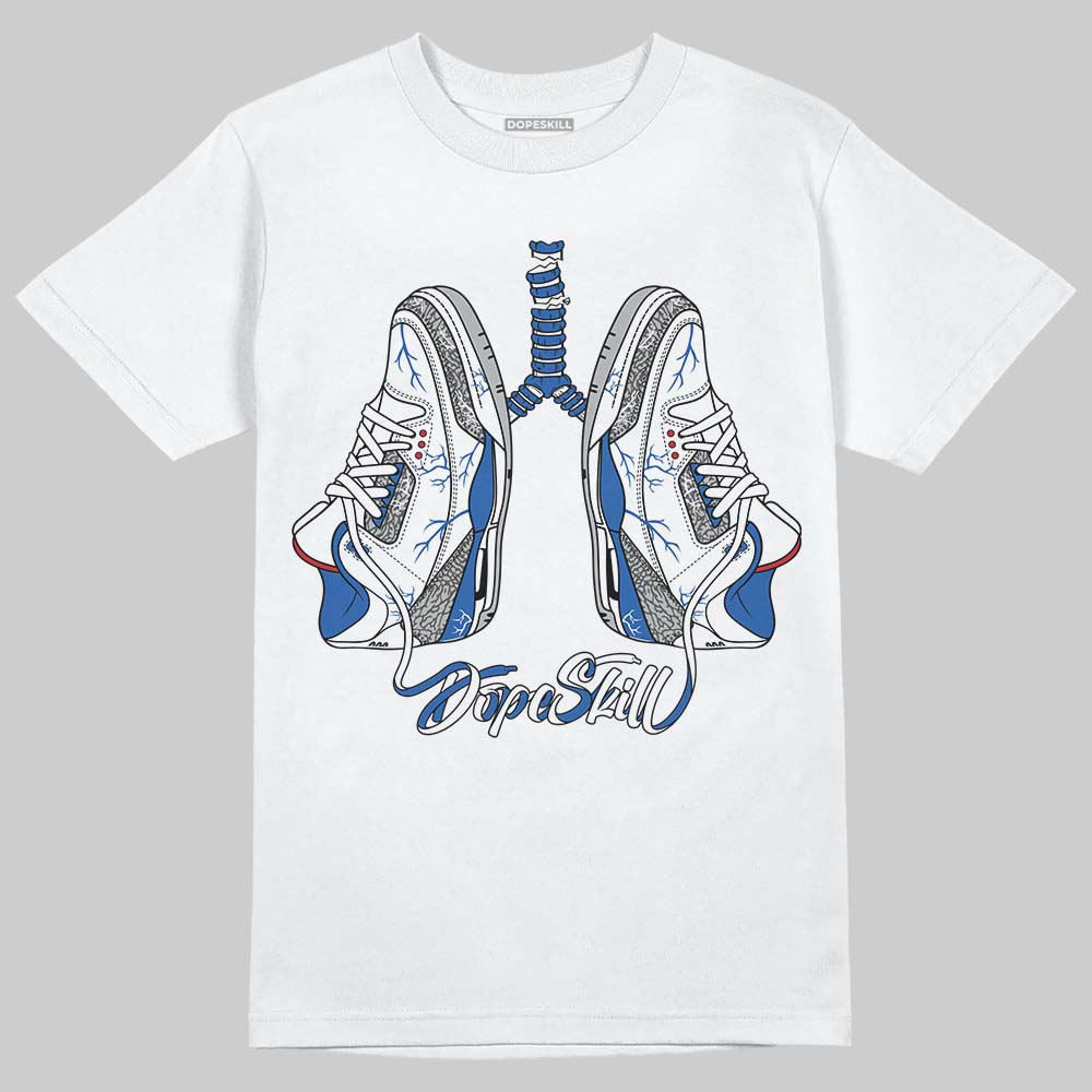 Jordan 3 "True Blue" DopeSkill T-Shirt Breathe Graphic Streetwear - WHite