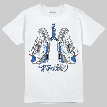 Jordan 3 "True Blue" DopeSkill T-Shirt Breathe Graphic Streetwear - WHite