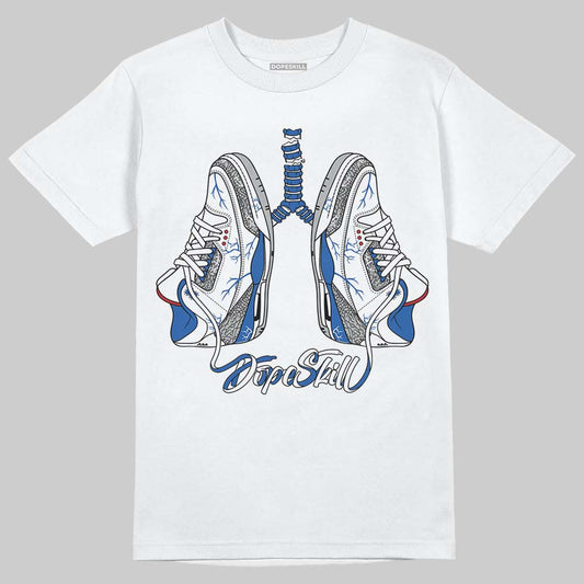Jordan 3 "True Blue" DopeSkill T-Shirt Breathe Graphic Streetwear - WHite