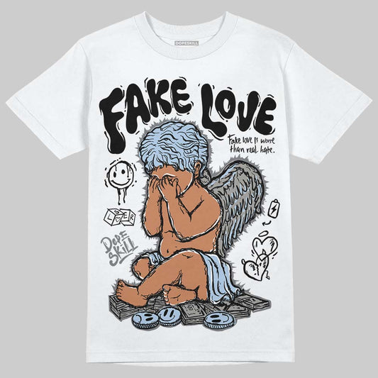 New Balance Abzorb 2000 “Silver/Blue” DopeSkill T-Shirt False Love Graphic Streetwear - White