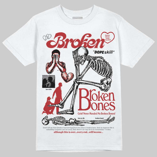 Jordan 8 Retro Bugs Bunny (2025) DopeSkill T-Shirt Broken Bones Graphic Streetwear - White 