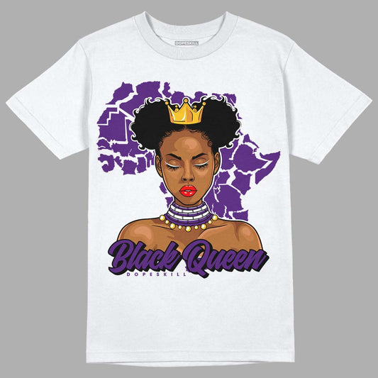 Jordan 12 “Field Purple” DopeSkill T-Shirt Black Queen Graphic Streetwear - White