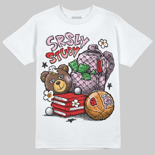 Awake NY x Air Jordan 5 Arctic Pink DopeSkill T-Shirt SRSLY Study Graphic Streetwear - White