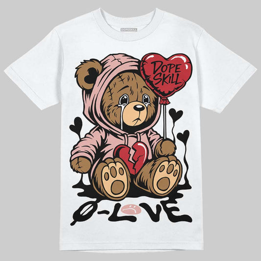 Jordan 1 Low OG “Rust Pink” DopeSkill T-Shirt Broken Bear Graphic Streetwear - White 