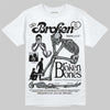 Jordan 12 Black Wolf Grey DopeSkill T-Shirt Broken Bones Graphic Streetwear - White