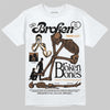 Jordan 1 High OG Black Metallic Gold DopeSkill T-Shirt Broken Bones Graphic Streetwear - White 