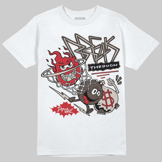 Adidas Samba OG Cloud White Better Scarlet Supplier Colour DopeSkill T-Shirt Break Through Graphic Streetwear - White