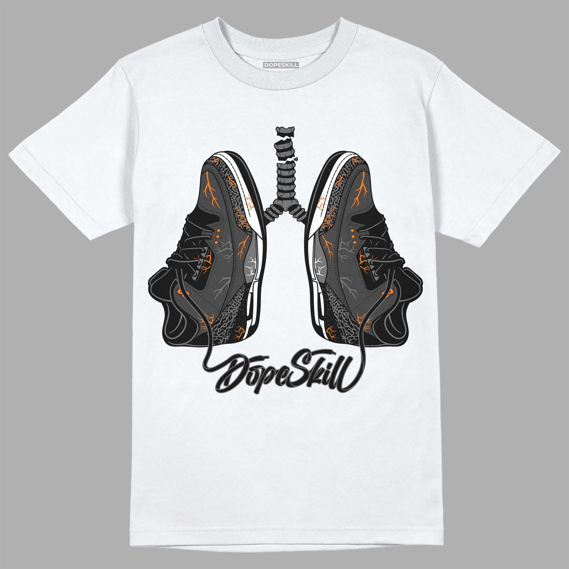 Jordan 3 Retro 'Fear Pack' DopeSkill T-Shirt Breathe Graphic Streetwear - White