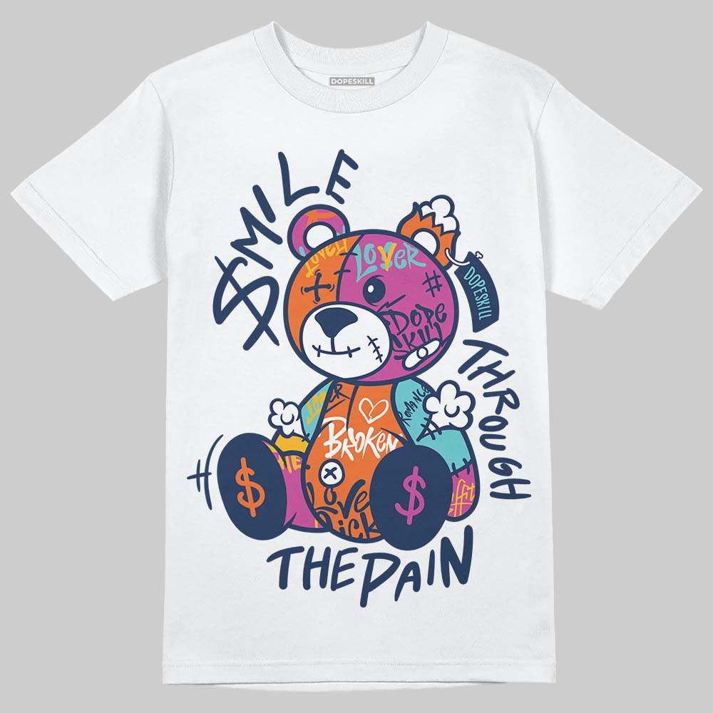 Air Max 1 'San Diego Padres' DopeSkill T-Shirt Smile Through The Pain Graphic Streetwear - White