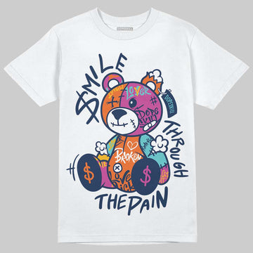 Air Max 1 'San Diego Padres' DopeSkill T-Shirt Smile Through The Pain Graphic Streetwear - White