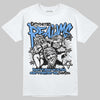 Jordan 5 Black University Blue DopeSkill T-Shirt Distorted Realms Graphic Streetwear - White