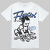Awake NY x Jordan 5 Retro 'Black Racer Blue' DopeSkill T-Shirt Flexin' Graphic Streetwear - White 