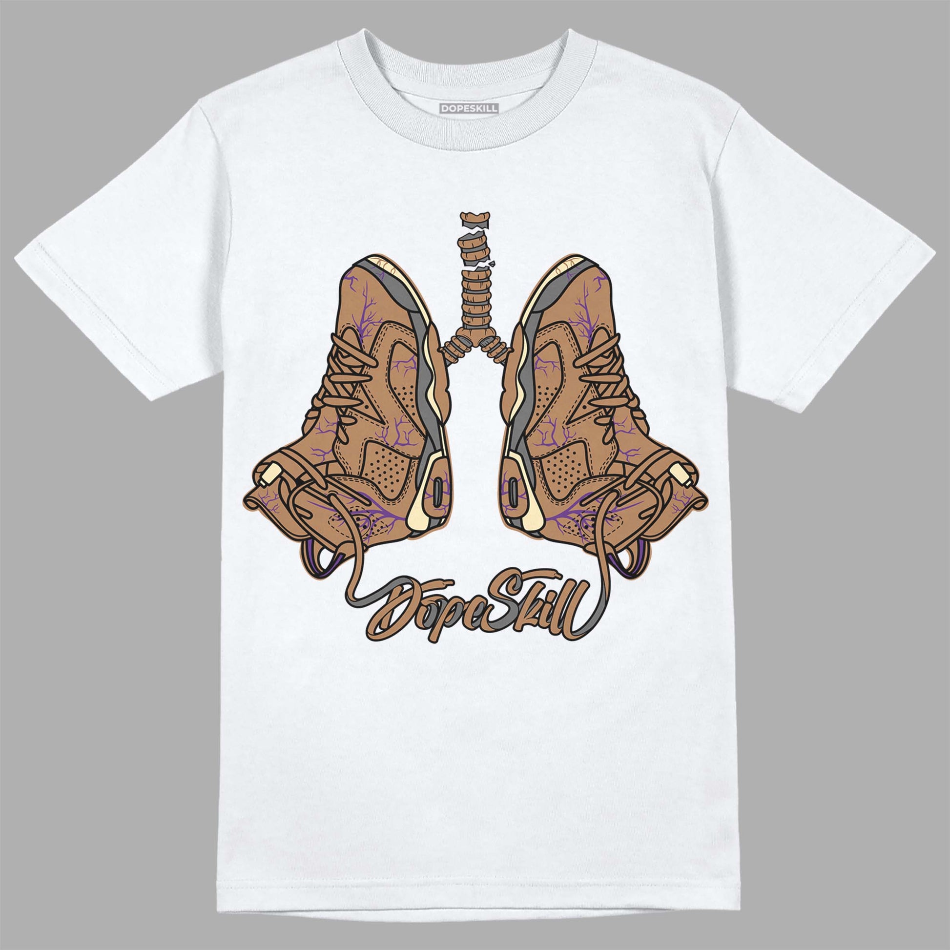 Jordan 6 WMNS Gore-Tex Brown Kelp DopeSkill T-Shirt Breathe Graphic Streetwear - WHite