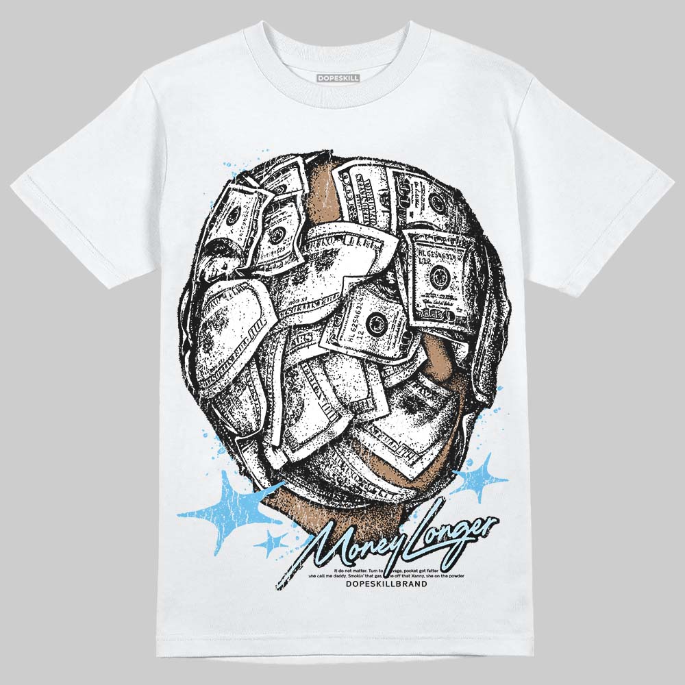 Jordan 11 Retro Legend Blue DopeSkill T-Shirt Money Longer Graphic Streetwear - White