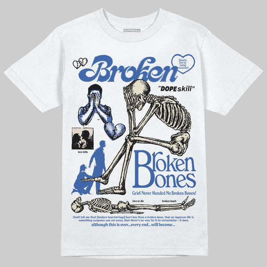 Jordan 1 Low Travis Scott x Fragment DopeSkill T-Shirt Broken Bones Graphic Streetwear - White