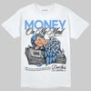Jordan 5 Black University Blue DopeSkill T-Shirt MOMM Graphic Streetwear - White