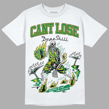 Green Sneakers DopeSkill T-Shirt Cant Lose Graphic Streetwear - White 