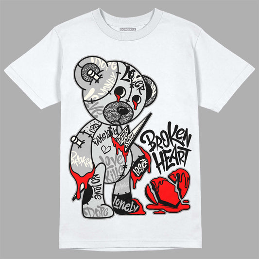 Jordan 3 “Off Noir” DopeSkill T-Shirt Broken Heart Graphic Streetwear - White