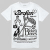 Jordan 4 “White Thunder” DopeSkill T-Shirt Broken Bones Graphic Streetwear - White