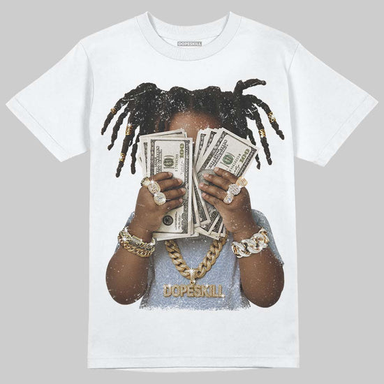 Jordan 3 GS “Cobalt Bliss” DopeSkill T-Shirt Rich Youth Graphic Streetwear  - White