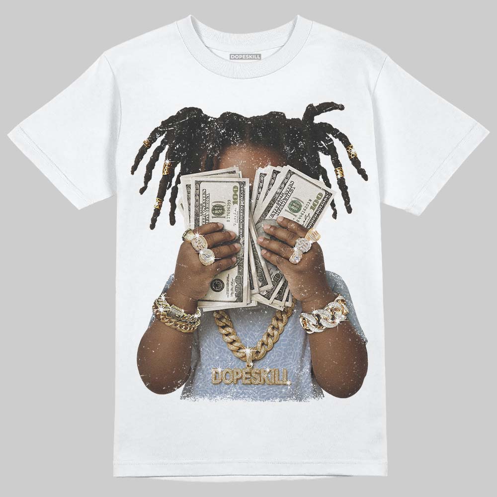 Jordan 3 GS “Cobalt Bliss” DopeSkill T-Shirt Rich Youth Graphic Streetwear  - White