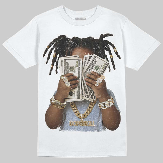 Jordan 3 GS “Cobalt Bliss” DopeSkill T-Shirt Rich Youth Graphic Streetwear  - White
