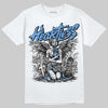 Jordan 5 Black University Blue DopeSkill T-Shirt Heartless Graphic Streetwear - White