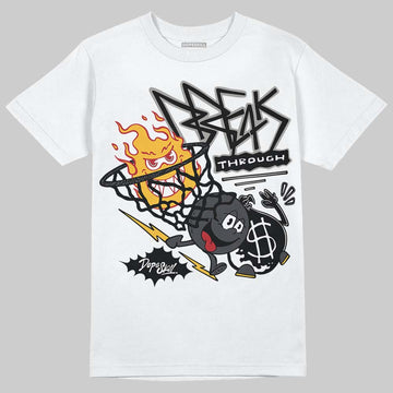 Jordan 3 Retro Black Cat DopeSkill T-Shirt Break Through Graphic Streetwear - White