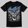 Jordan 5 Black University Blue DopeSkill T-Shirt Heartless Graphic Streetwear - black
