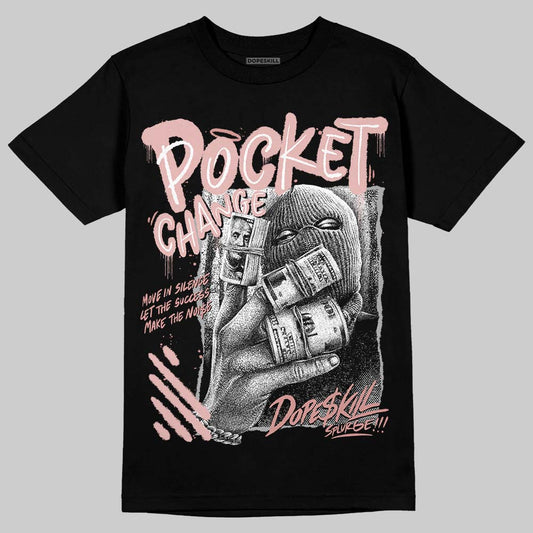 Jordan 40 “Dusty Rose” DopeSkill T-Shirt Pocket Change Graphic Streetwear - Black