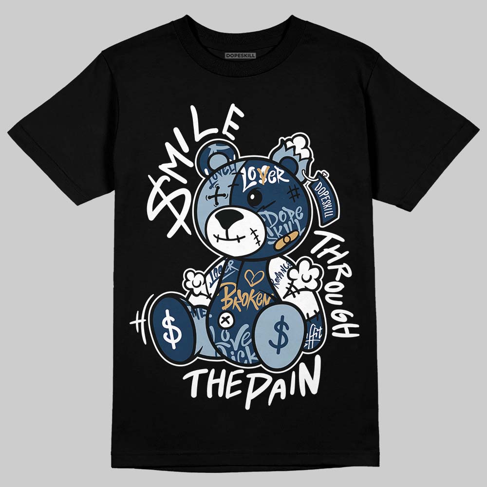 Air Diamond Turf 2 Royals DopeSkill T-Shirt Smile Through The Pain Graphic Streetwear - Black