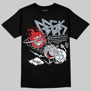 Jordan 5 Retro OG Black Metallic Reimagined DopeSkill T-Shirt Break Through Graphic Streetwear - Black