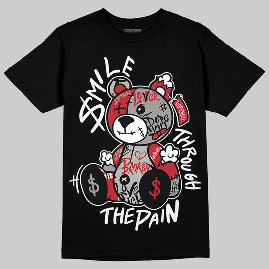 Air Max 95 Big Bubble Comet Red DopeSkill T-Shirt Smile Through The Pain Graphic Streetwear - black