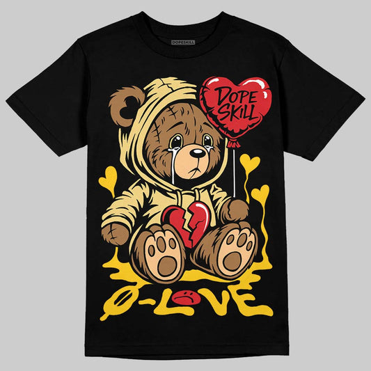 Quai 54 x Air Jordan 1 Retro Low OG Tour Yellow Black DopeSkill T-Shirt Broken Bear Graphic Streetwear - Black