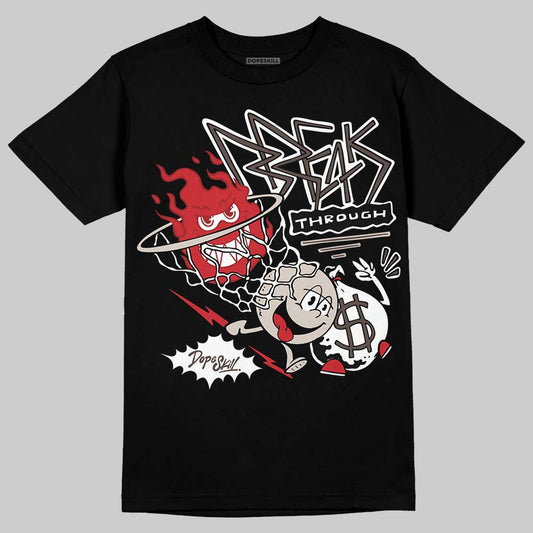 Adidas Samba OG Cloud White Better Scarlet Supplier Colour DopeSkill T-Shirt Break Through Graphic Streetwear - Black