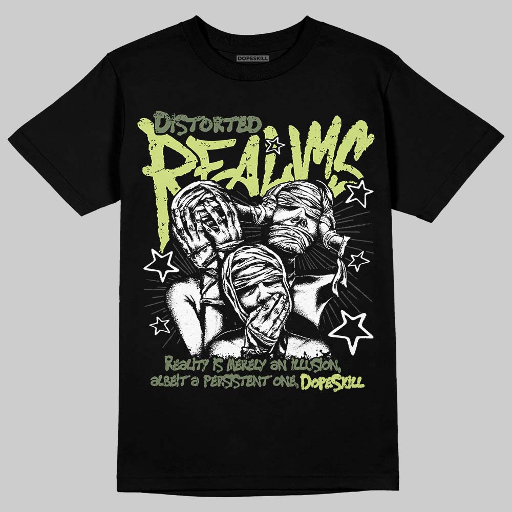 New Balance 1890 Faded Black Utility Green DopeSkill T-Shirt Distorted Realms Graphic Streetwear - black