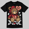 Jordan 1 High OG “Ruby” DopeSkill T-Shirt Broken Bear Graphic Streetwear - Black