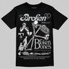 Jordan 12 Black Wolf Grey DopeSkill T-Shirt Broken Bones Graphic Streetwear - Black