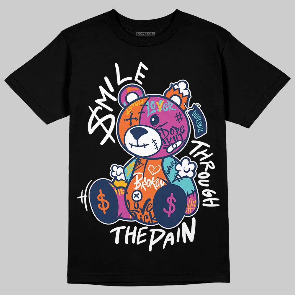 Air Max 1 'San Diego Padres' DopeSkill T-Shirt Smile Through The Pain Graphic Streetwear - black