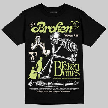 Jordan 5 “Luminous Green” DopeSkill T-Shirt Broken Bones Graphic Streetwear - Black
