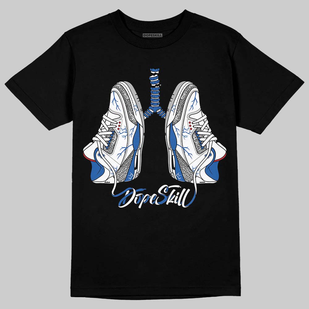 Jordan 3 "True Blue" DopeSkill T-Shirt Breathe Graphic Streetwear - Black
