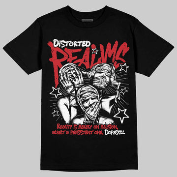 Jordan 12 “Bloodline” DopeSkill T-Shirt Distorted Realms Graphic Streetwear - Black
