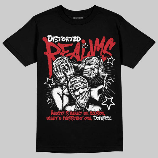 Jordan 12 “Bloodline” DopeSkill T-Shirt Distorted Realms Graphic Streetwear - Black